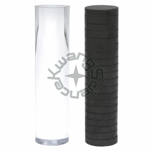 알루미늄호일로감싼자석기둥,플라스틱기둥세트(2종1조)